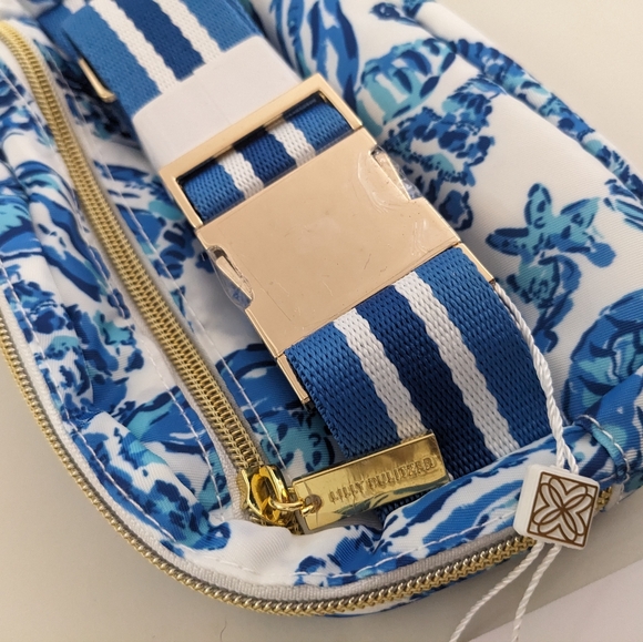NWT! Lilly Pulitzer Jeanie Belt Bag In Resort White Shell Collector - Picture 11 of 16